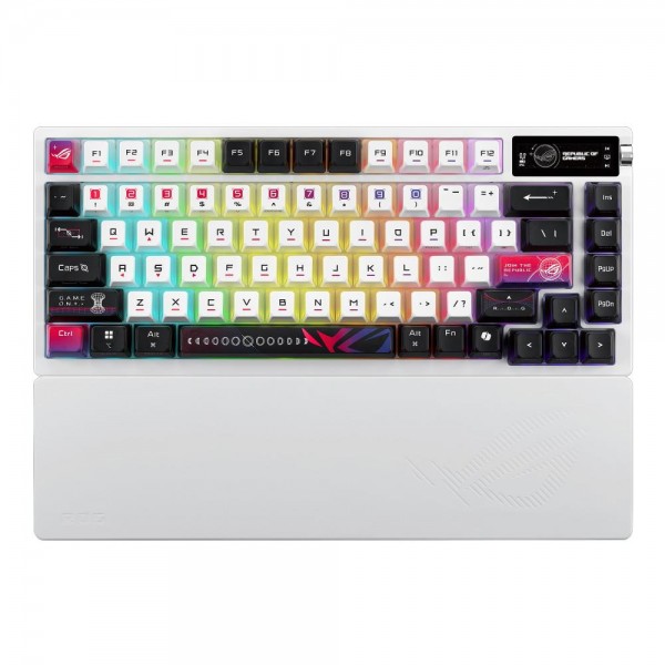 ASUS ROG AZOTH X/NX SNOW/PBT/TR SWITCH KABLOSUZ GAMING KLAVYE-BEYAZ&hellip;