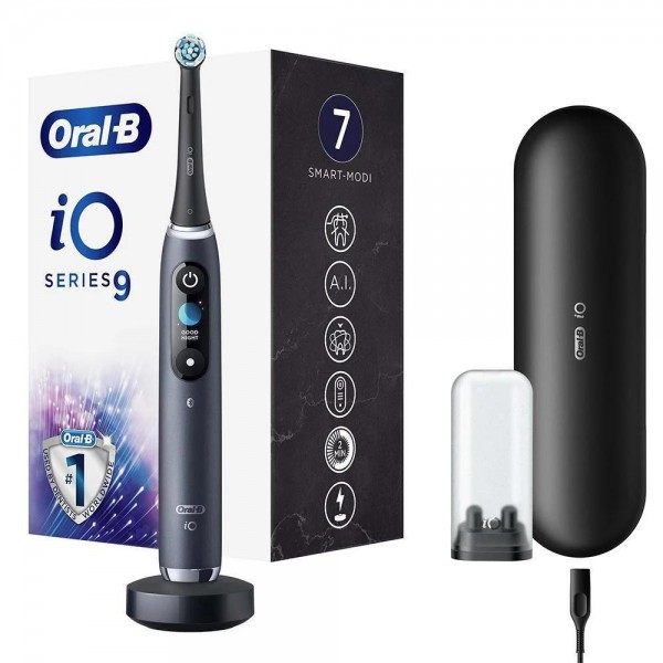 Oral-B IO 9 Serisi Şarjlı Diş Fırçası Siyah + Seyahat Kabı + Ma&hellip;